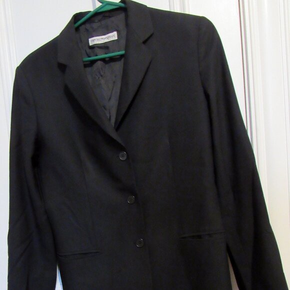 EMPORIO ARMANI Womens Blaser sz 42 (IT), Black, wool blend - Picture 1 of 6